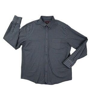 UNTUCKit Bergstorm Flannel Button Up Shirt Men's XL Blue Check Outdoor